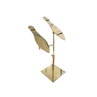 Boutique Retail Store Golden Shoes Display Rack For High-end Fashion Shoes Shop Display