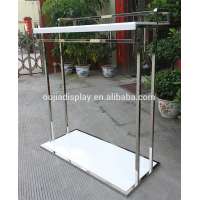 stainless steel double hanging rails fitting boutique clothing shop