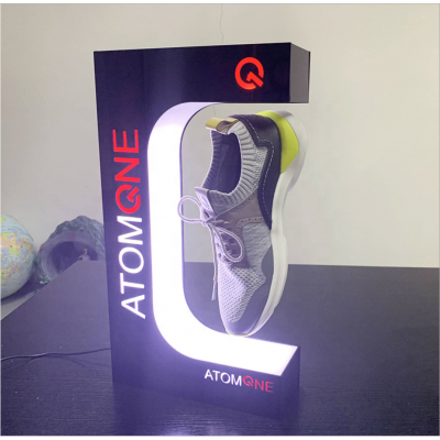 OUJIA Single Shoe Store Shop Rotating Display Stands Hanging Holder Anti Gravity Magnetic Shoe Stand