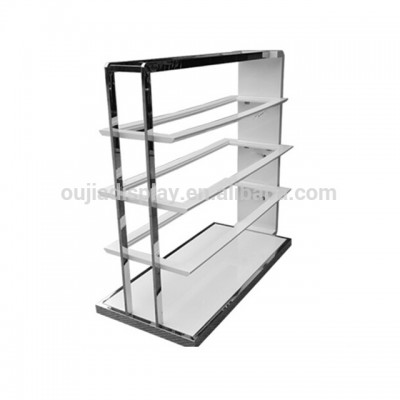 4 Tier Women Shoes Display Stand Holder with Glass for Store