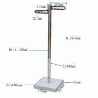 simple design two way shirt rack for clothing shop